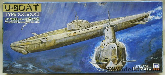 Skywave 1/700 U-Boat Type XXI and XXIII (Two Of Each), W19 plastic model kit